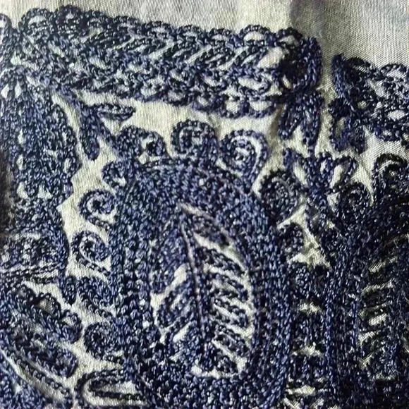 J. Crew Zafrina Pull On Chambray Cotton Embroidered Skirt Size Small - Picture 5 of 7